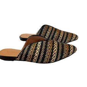 Restricted Day N Night Black/Natural pointed toe Mules Size 8 New in Box